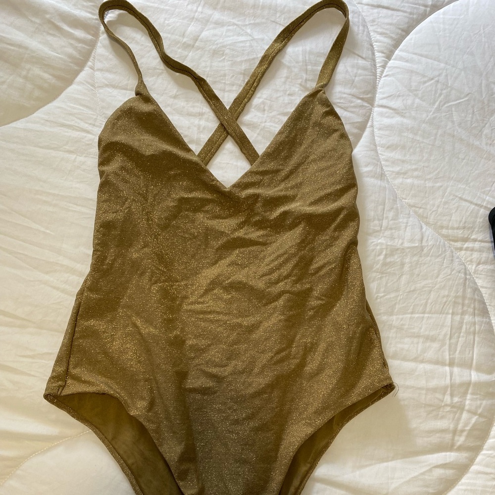 Sparkly gold one piece